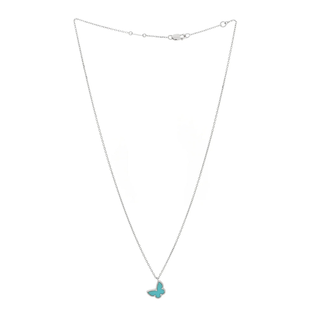 Van Cleef Turquoise Butterfly Necklace