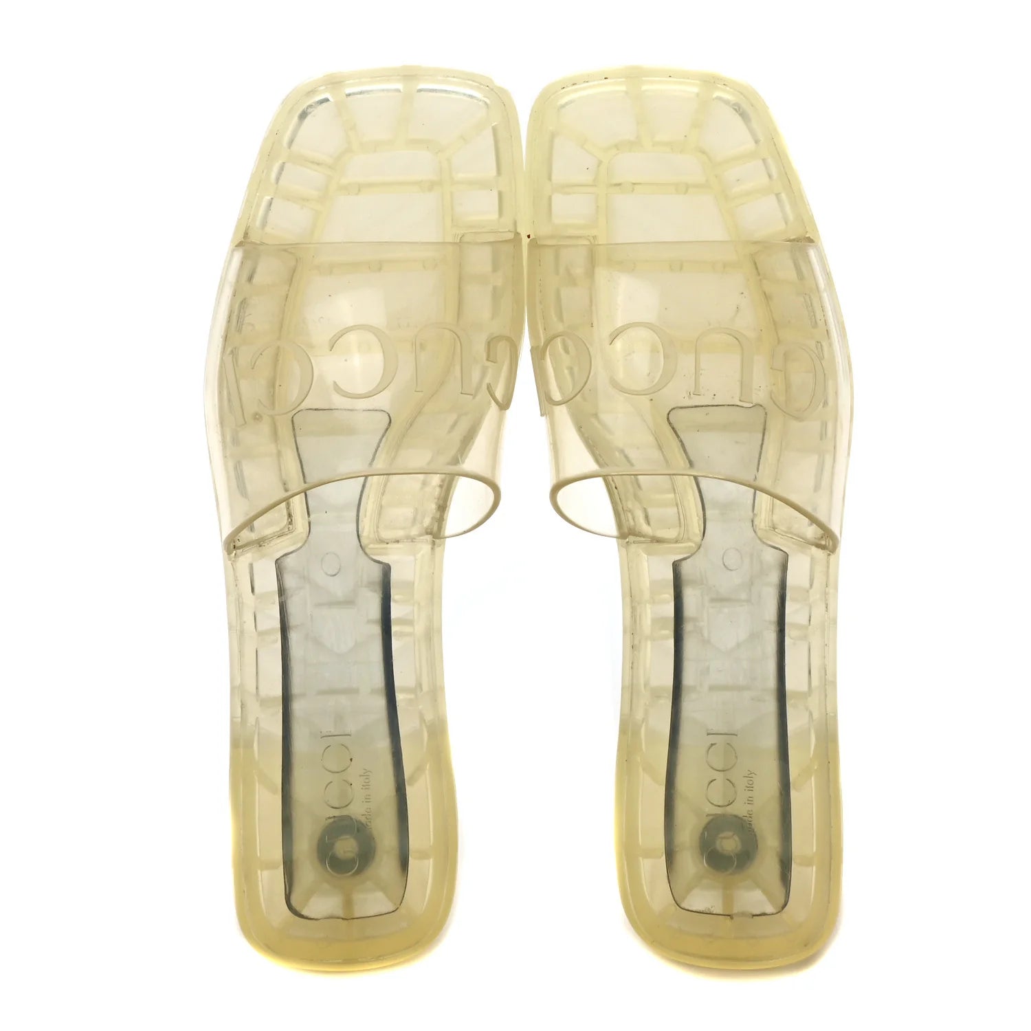 Gucci Logo Rubber Platform Slides
