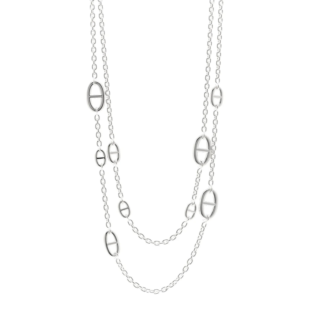 Hermes Silver Chaine d'Ancre Necklace