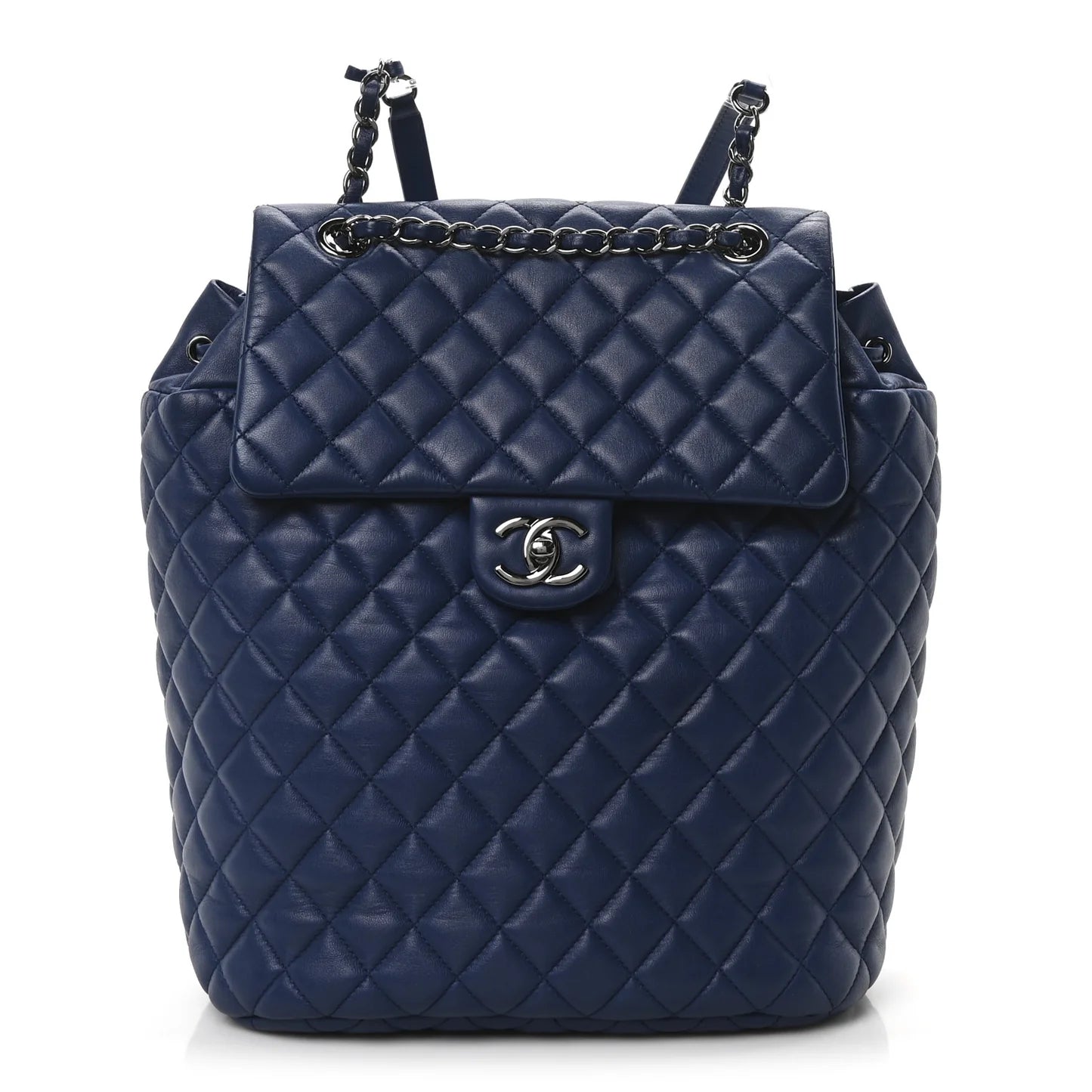 Chanel Navy Quilted Leather Backpack