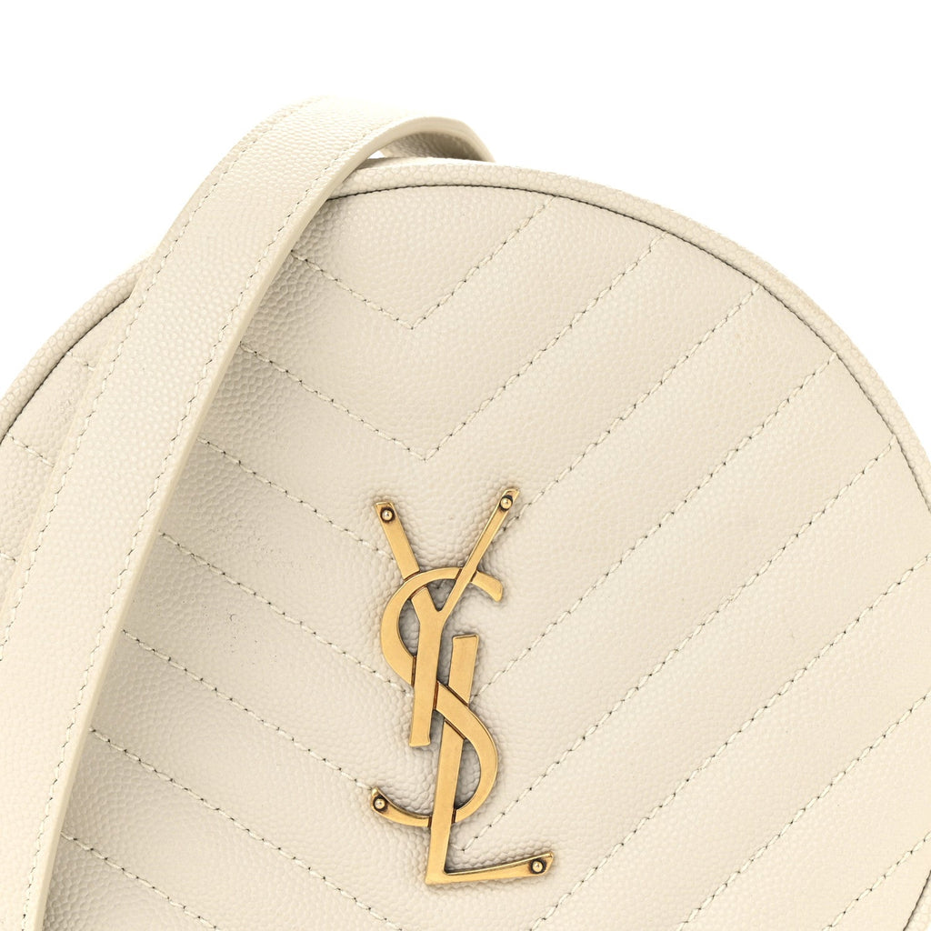 Saint Laurent White Round Bag