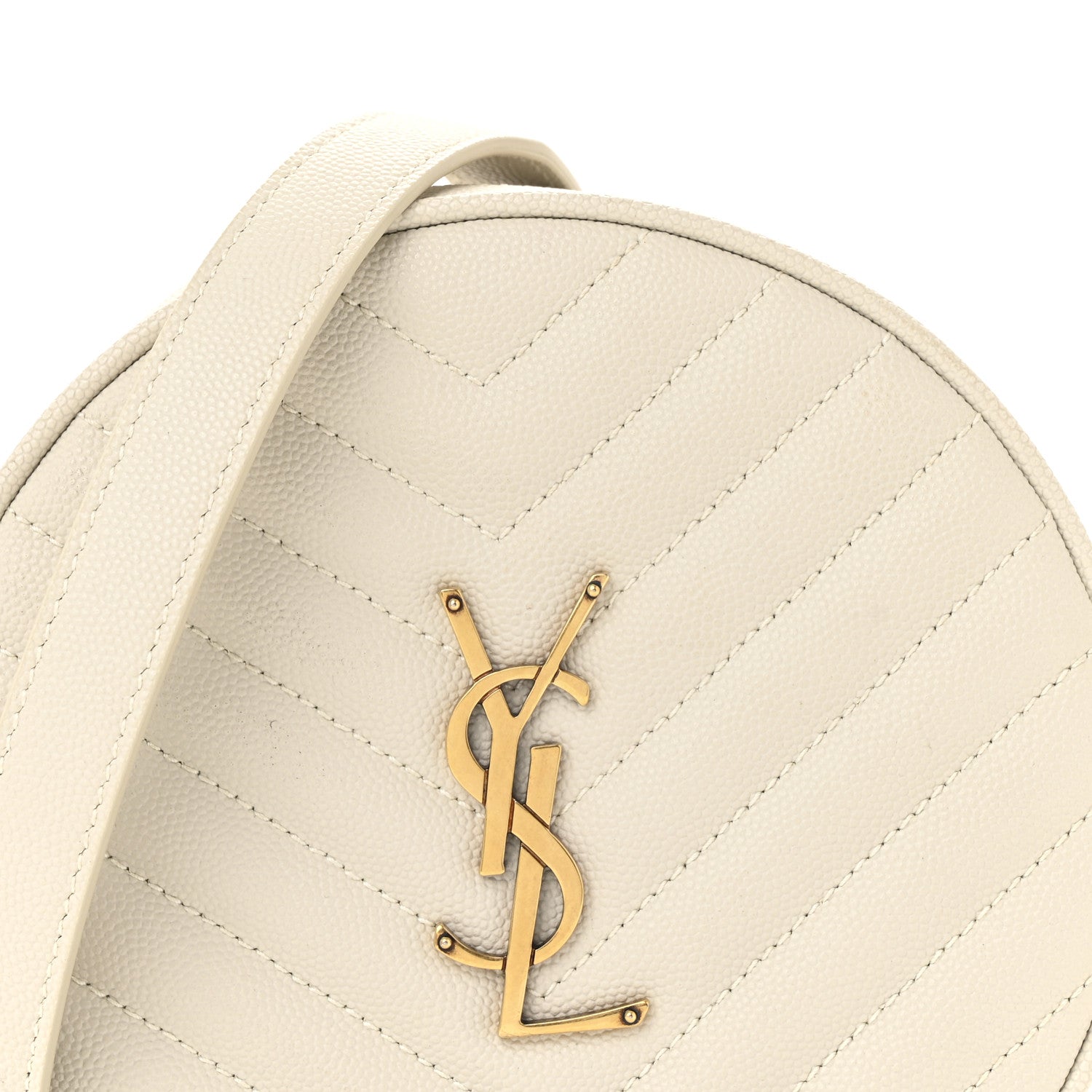 Saint Laurent White Round Bag