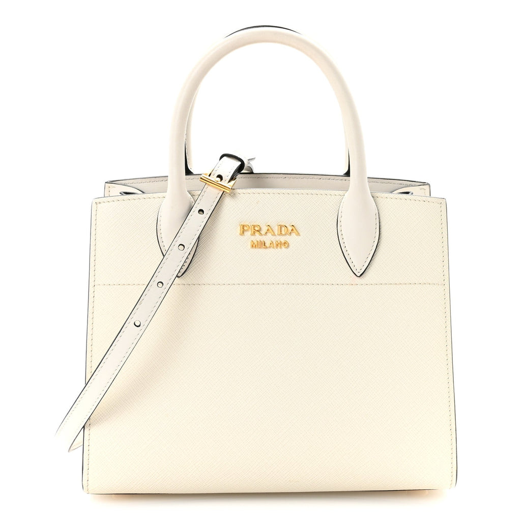 Prada Cream Saffiano Leather Tote