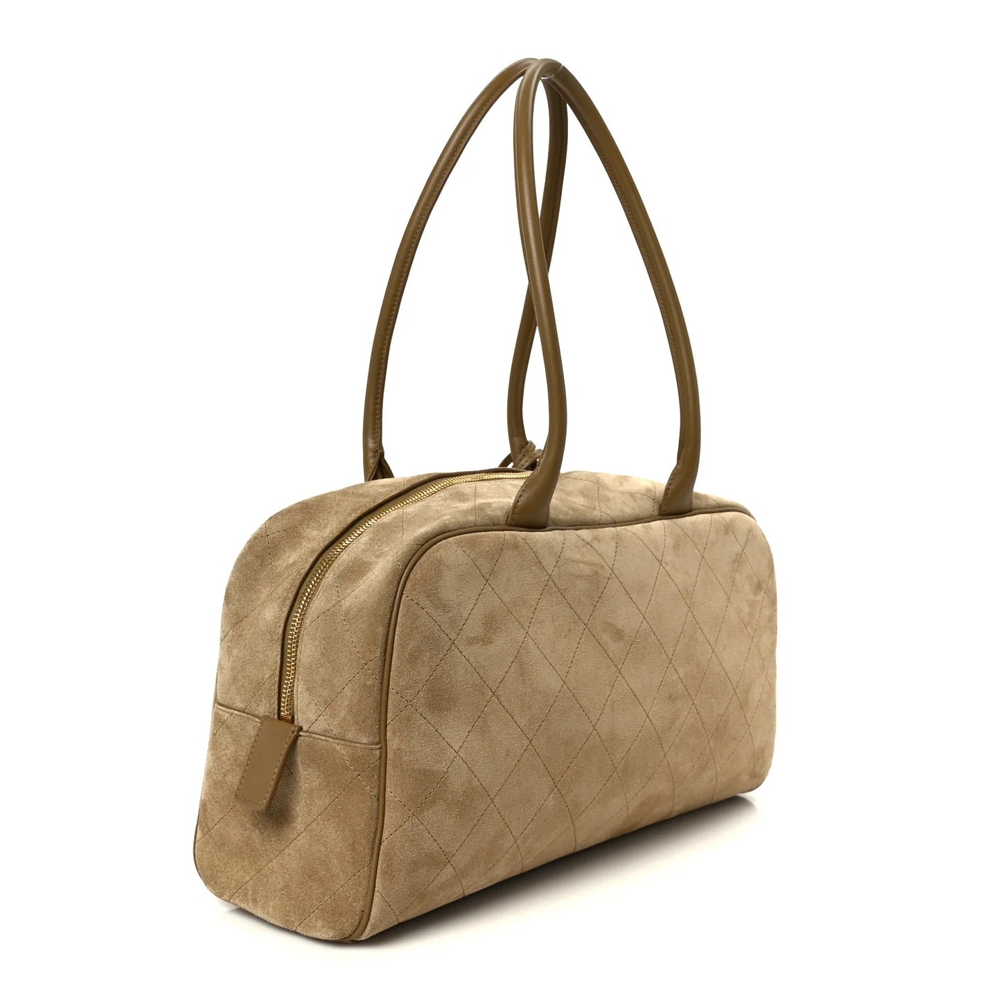 Chanel Quilted Suede Shoulder Bag