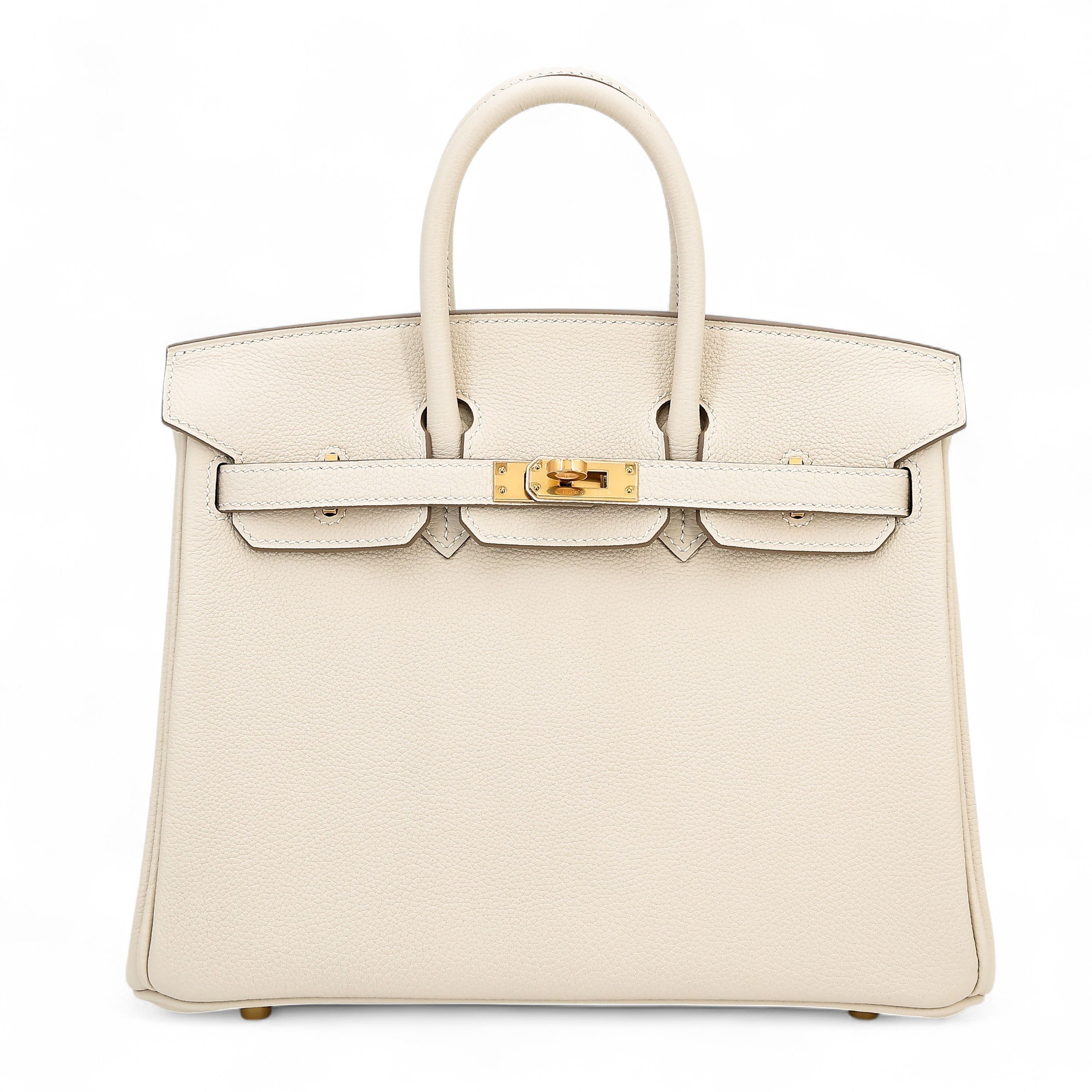 Hermes Birkin Cream Grained Handbag
