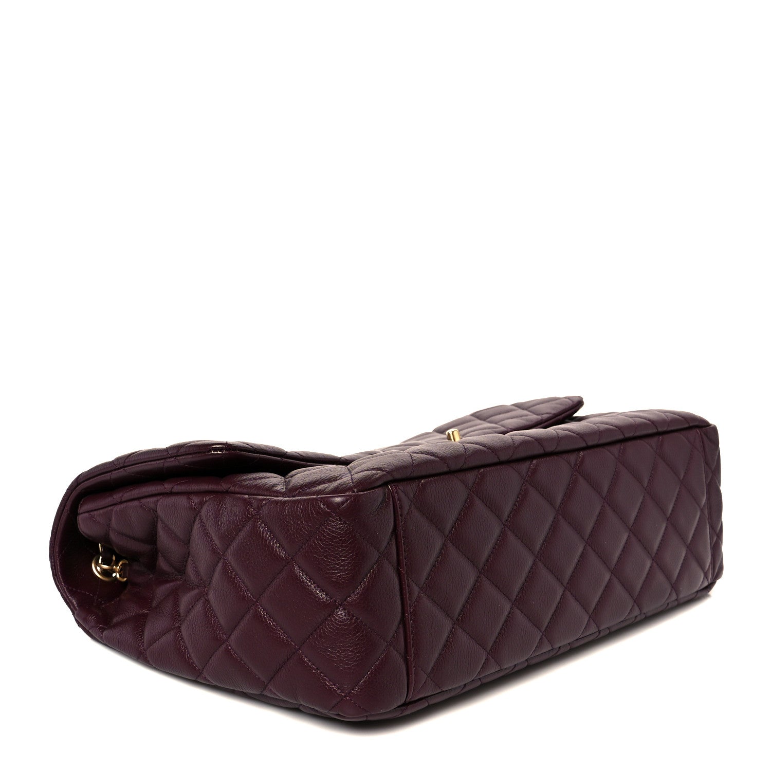 Chanel Burgundy Quilted Caviar Flap