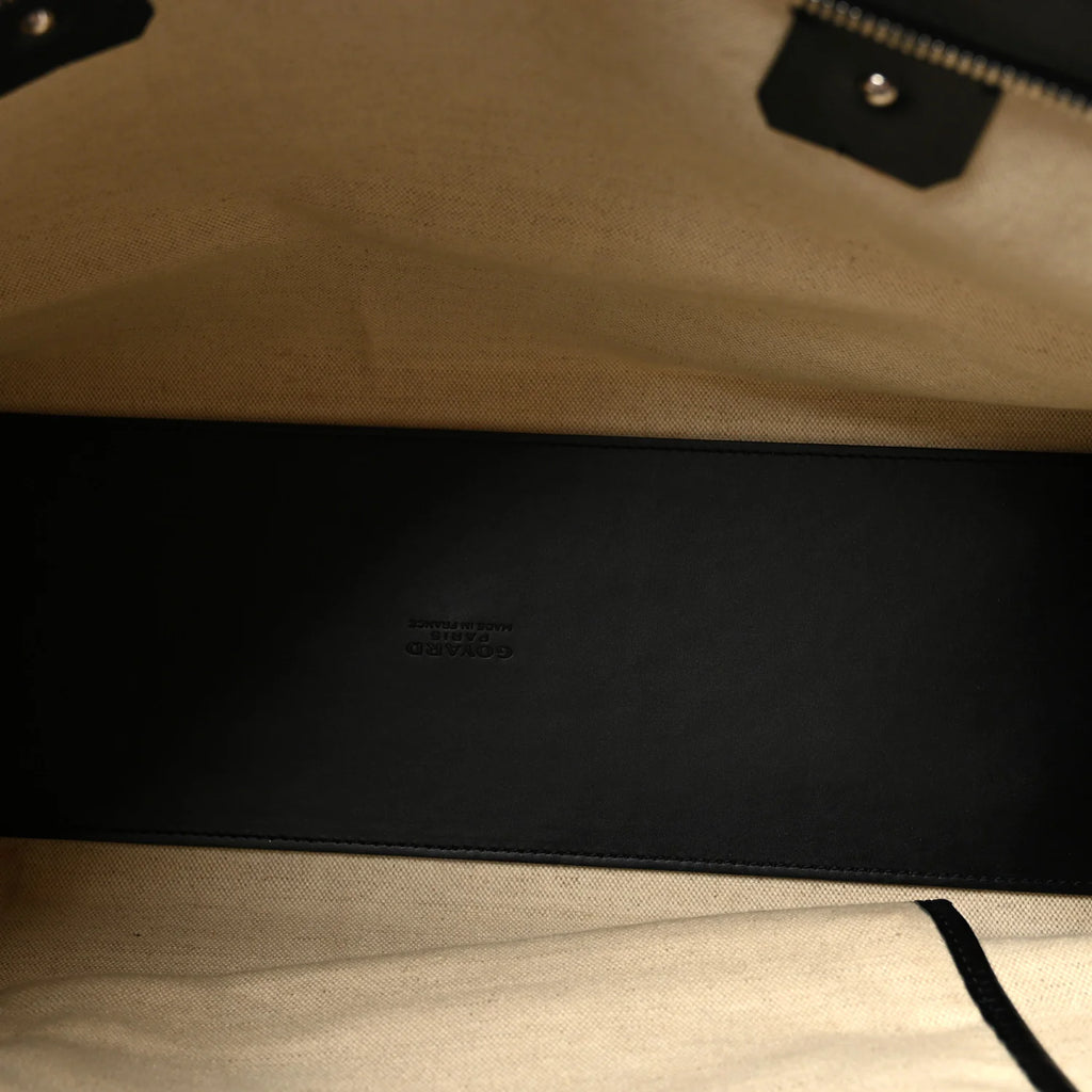 Goyard Black Goyardine Voltaire Tote