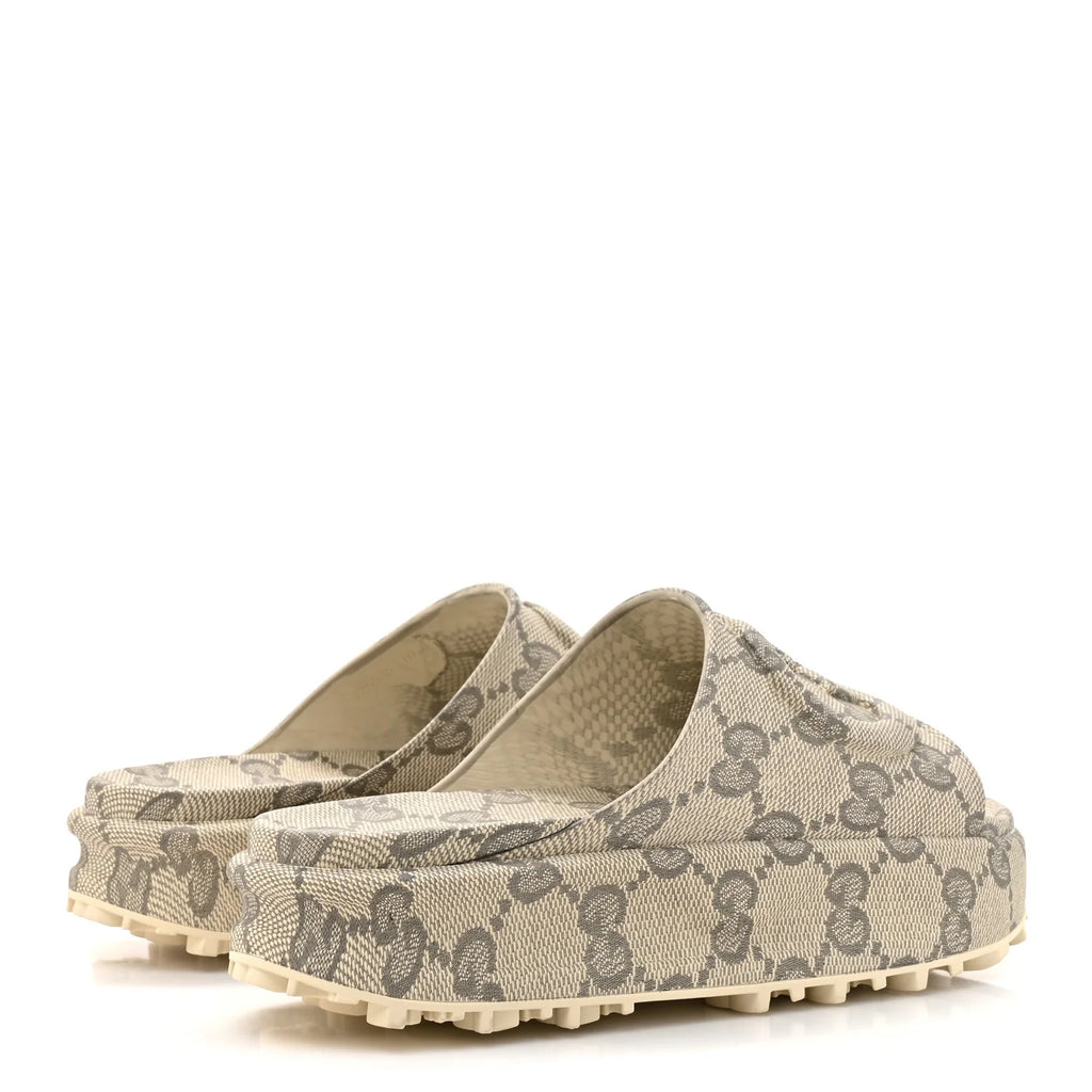 Gucci GG Monogram Platform Slides