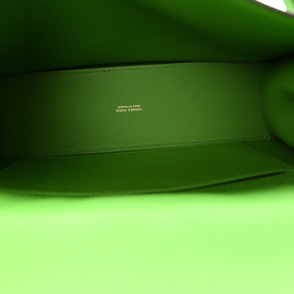 Hermes Green Leather Kelly Danse