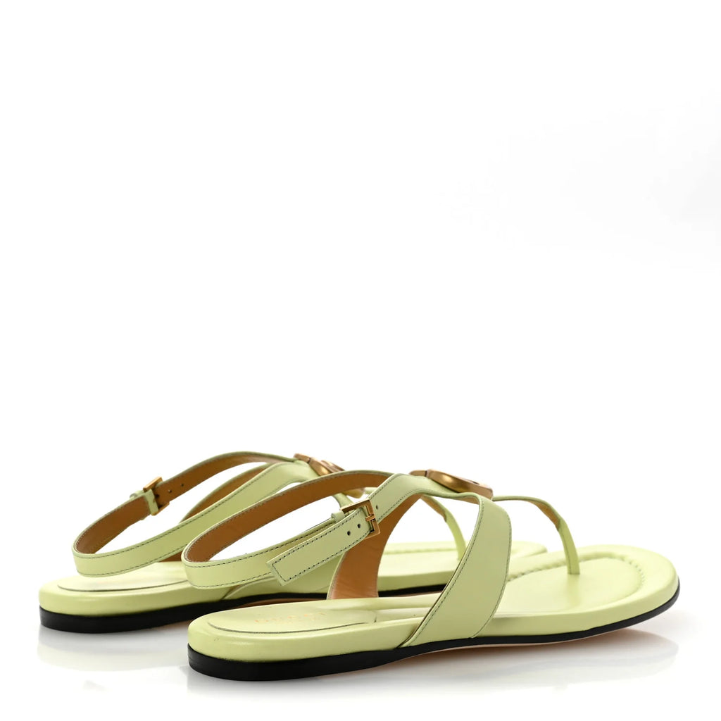 Gucci Pale Yellow Leather Sandals