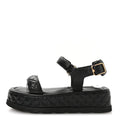 Chanel Black Quilted Platform Sandals