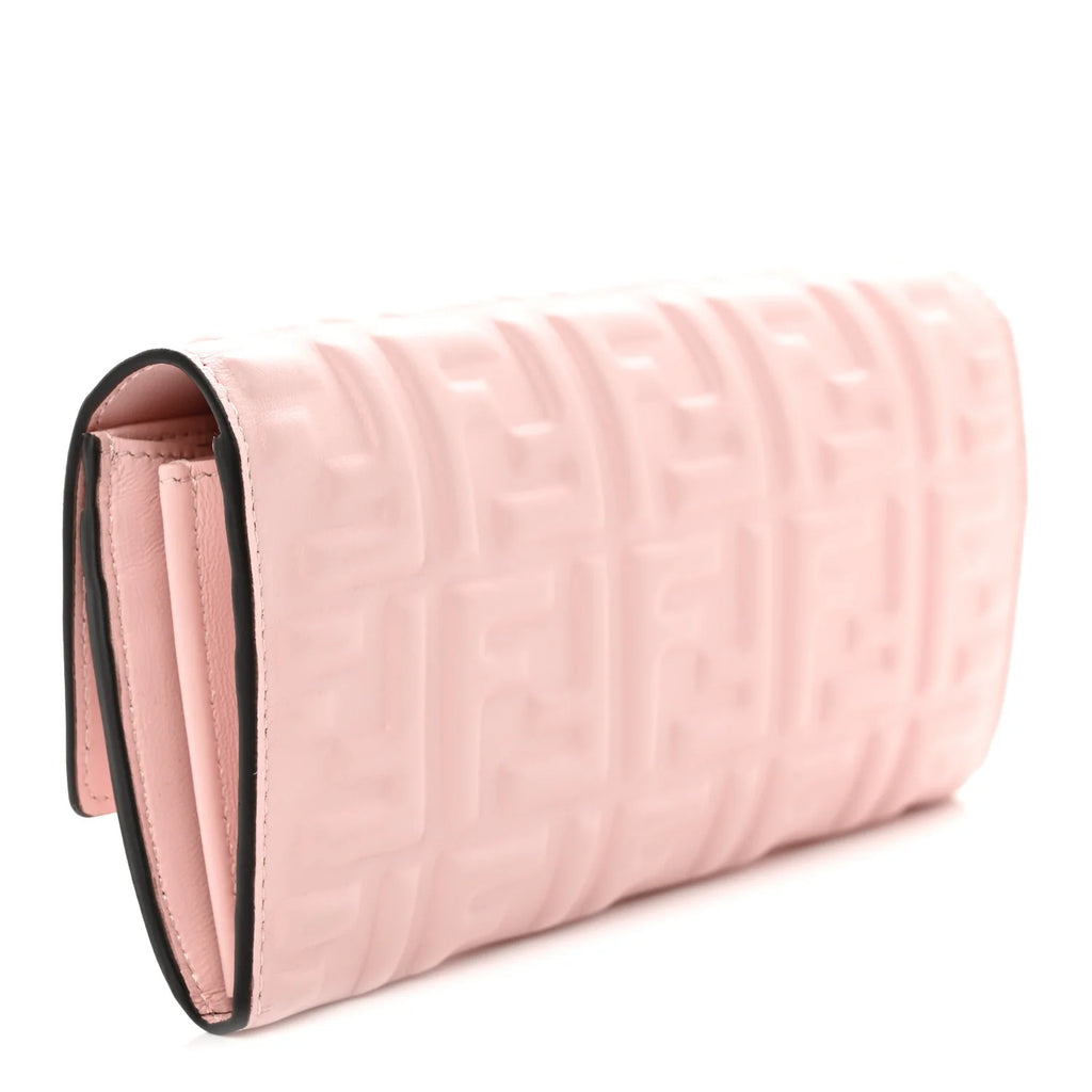 Fendi Pink Embossed FF Wallet