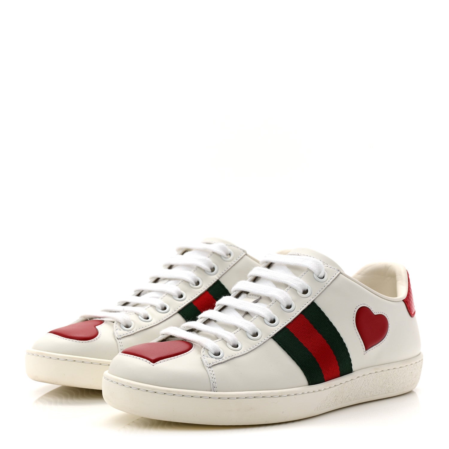Gucci Ace Heart Leather Sneakers