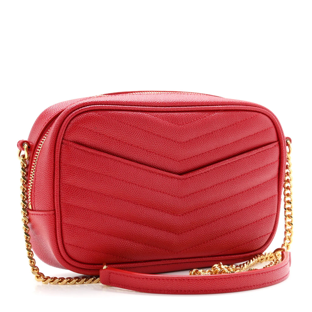 Saint Laurent Red Quilted Lou
