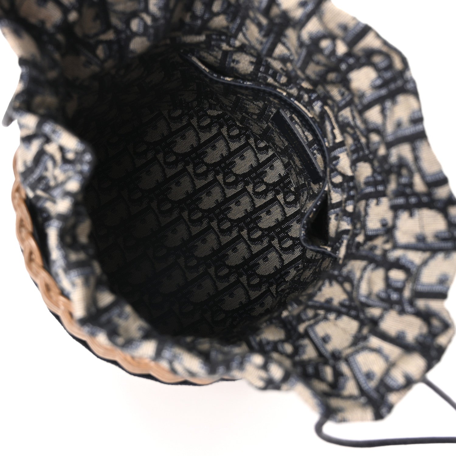 Dior Wicker Logo Bucket Bag