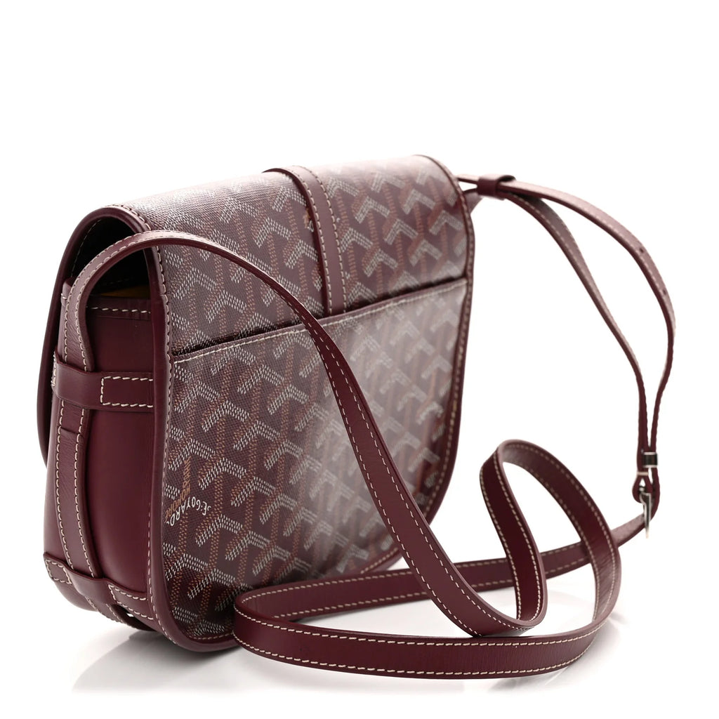 Goyard Burgundy Goyardine Belvedere Bag