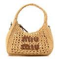 Miu Miu Beige Raffia Crochet Bag