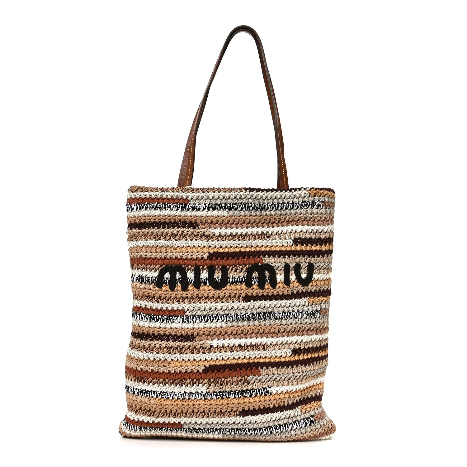 Miu Miu Multicolor Crochet Tote
