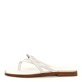 Hermes White Leather Kelly Sandals