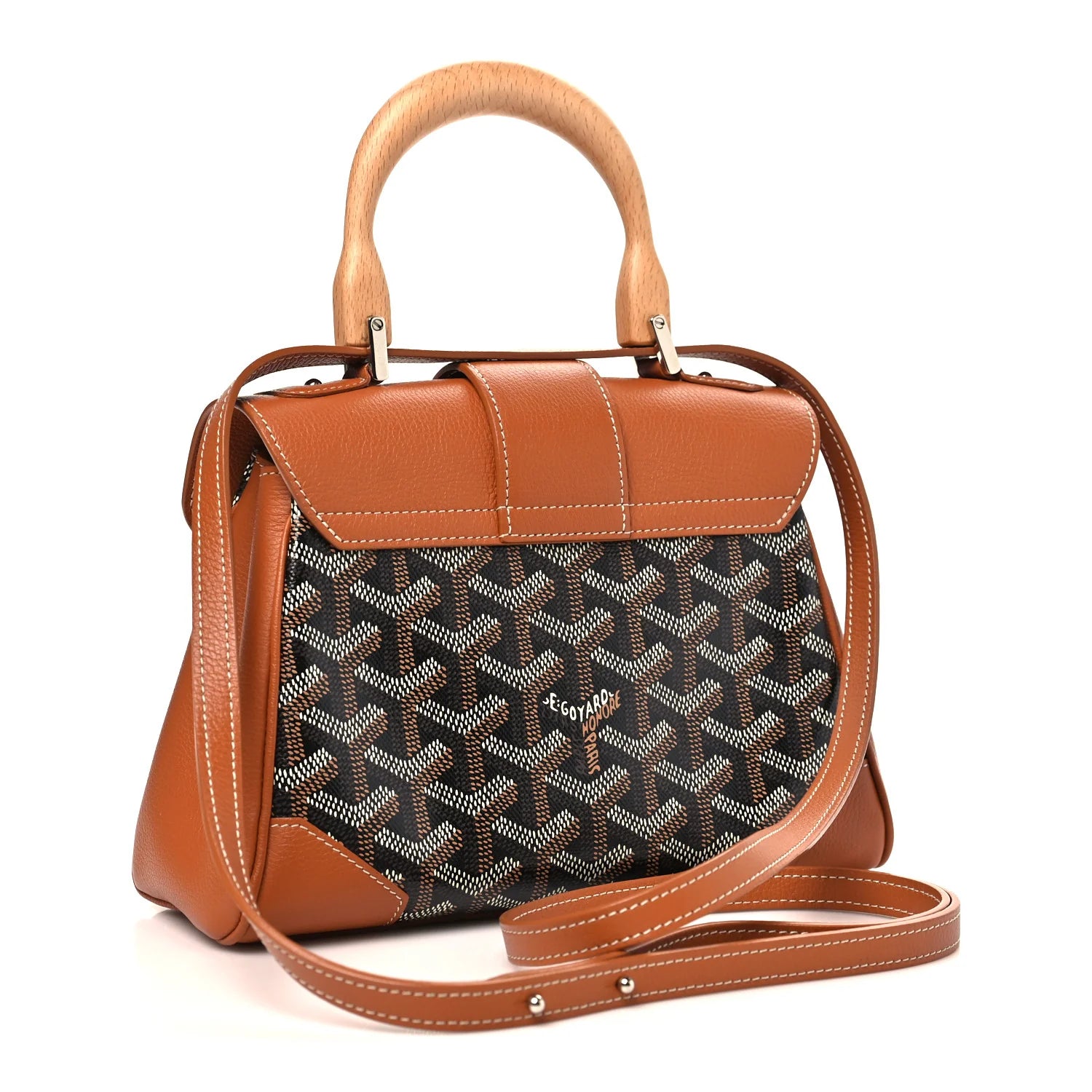 Goyard Black Goyardine Saigon Handbag