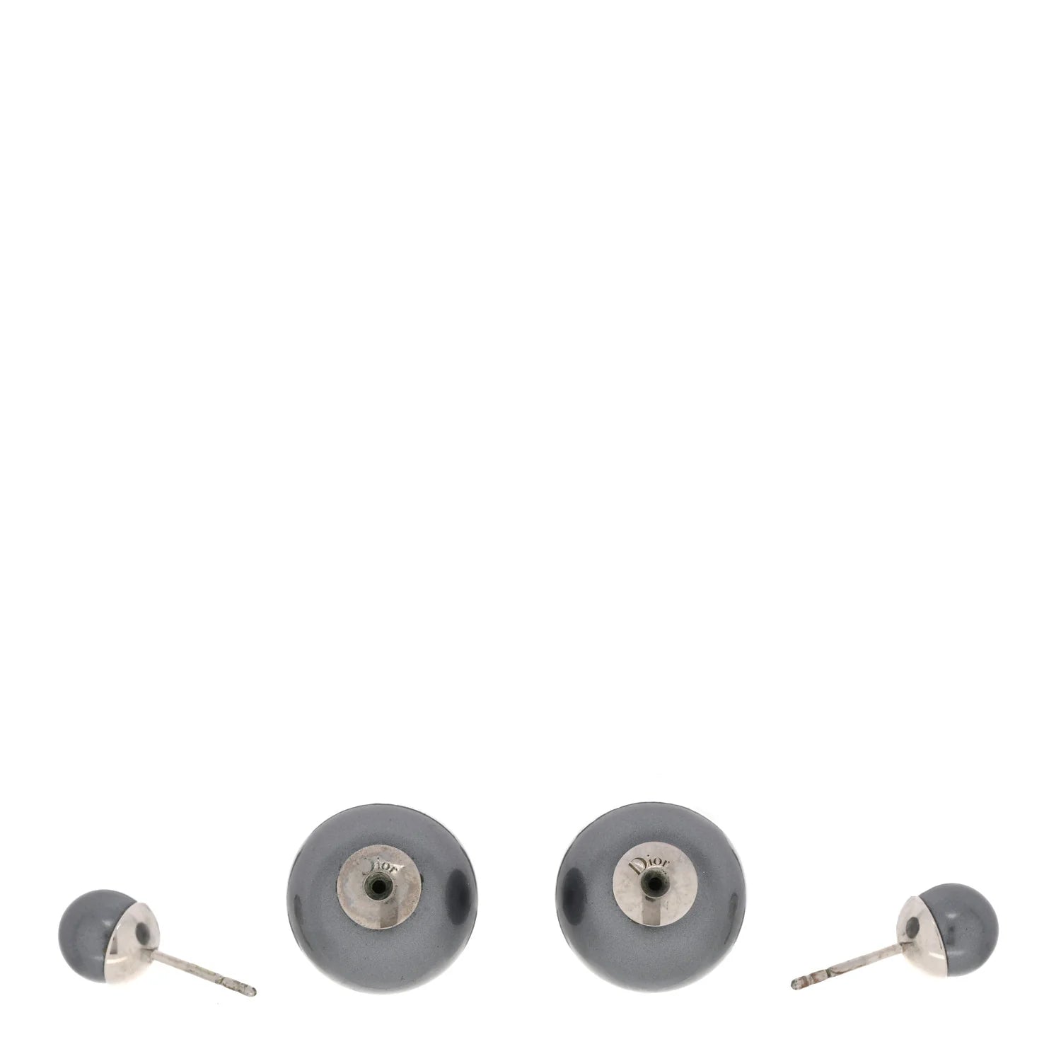 Dior Grey Resin Tribal Earrings
