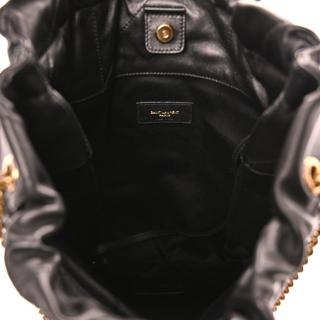Saint Laurent Black Quilted Tote