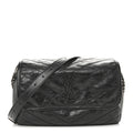Saint Laurent Niki Black Crinkled Bag