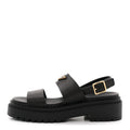 Prada Black Leather Platform Sandals