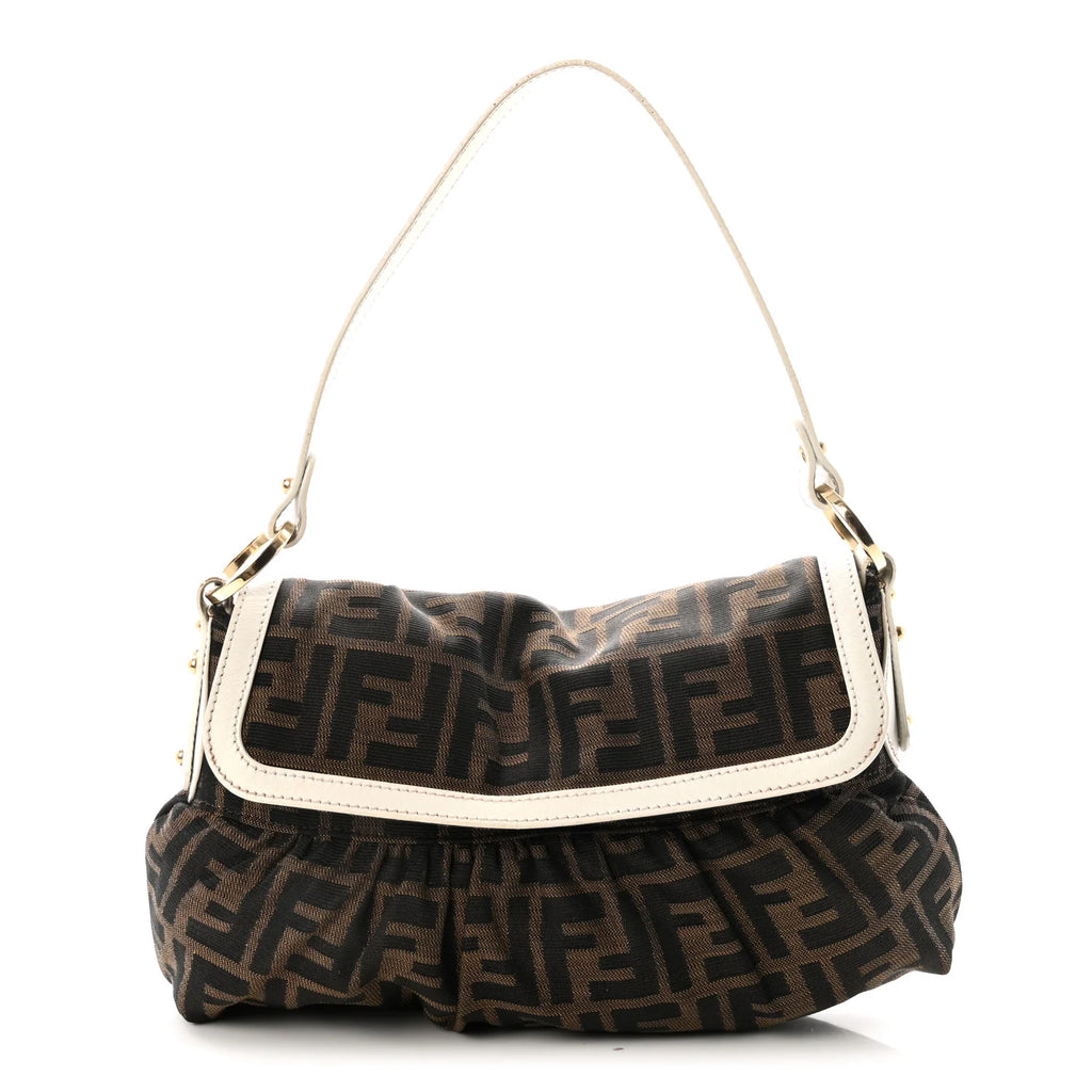Fendi Zucca Canvas Shoulder Bag