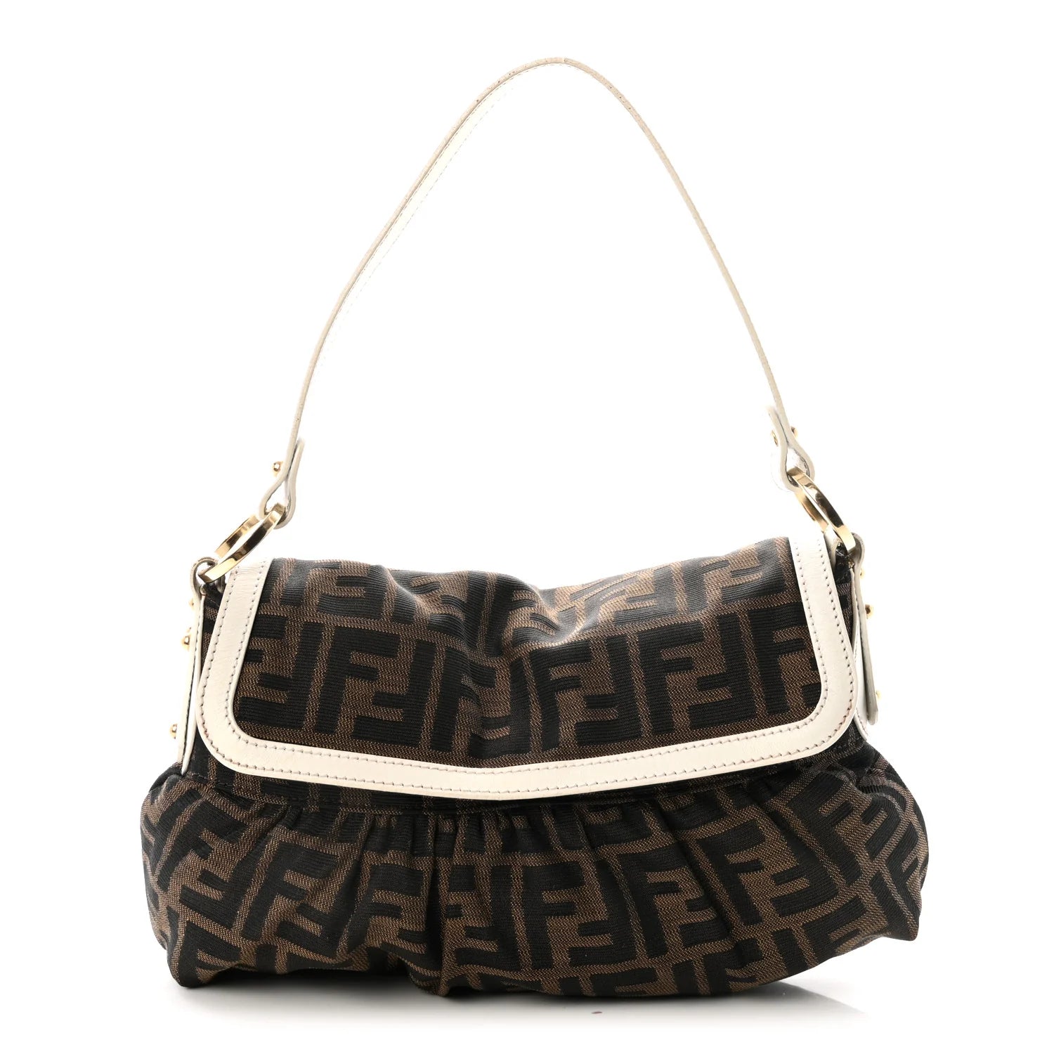 Fendi Zucca Canvas Shoulder Bag