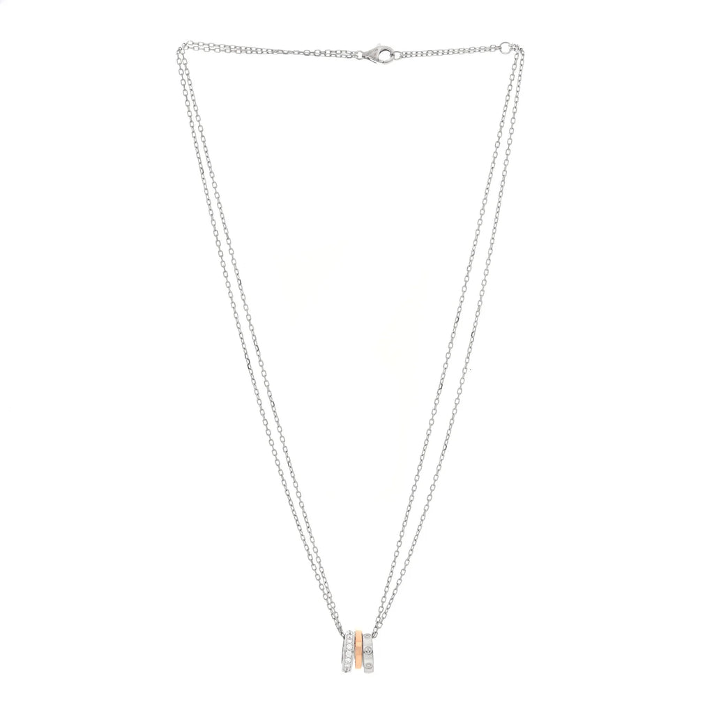 Cartier Diamond Tricolor Love Necklace