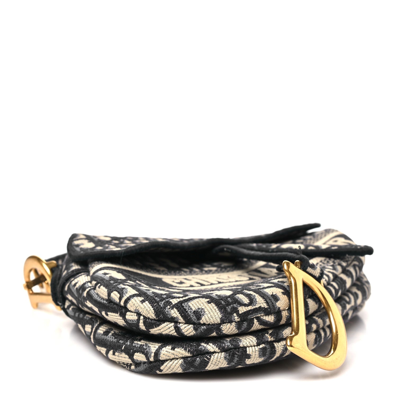 Dior Blue Oblique Canvas Saddle