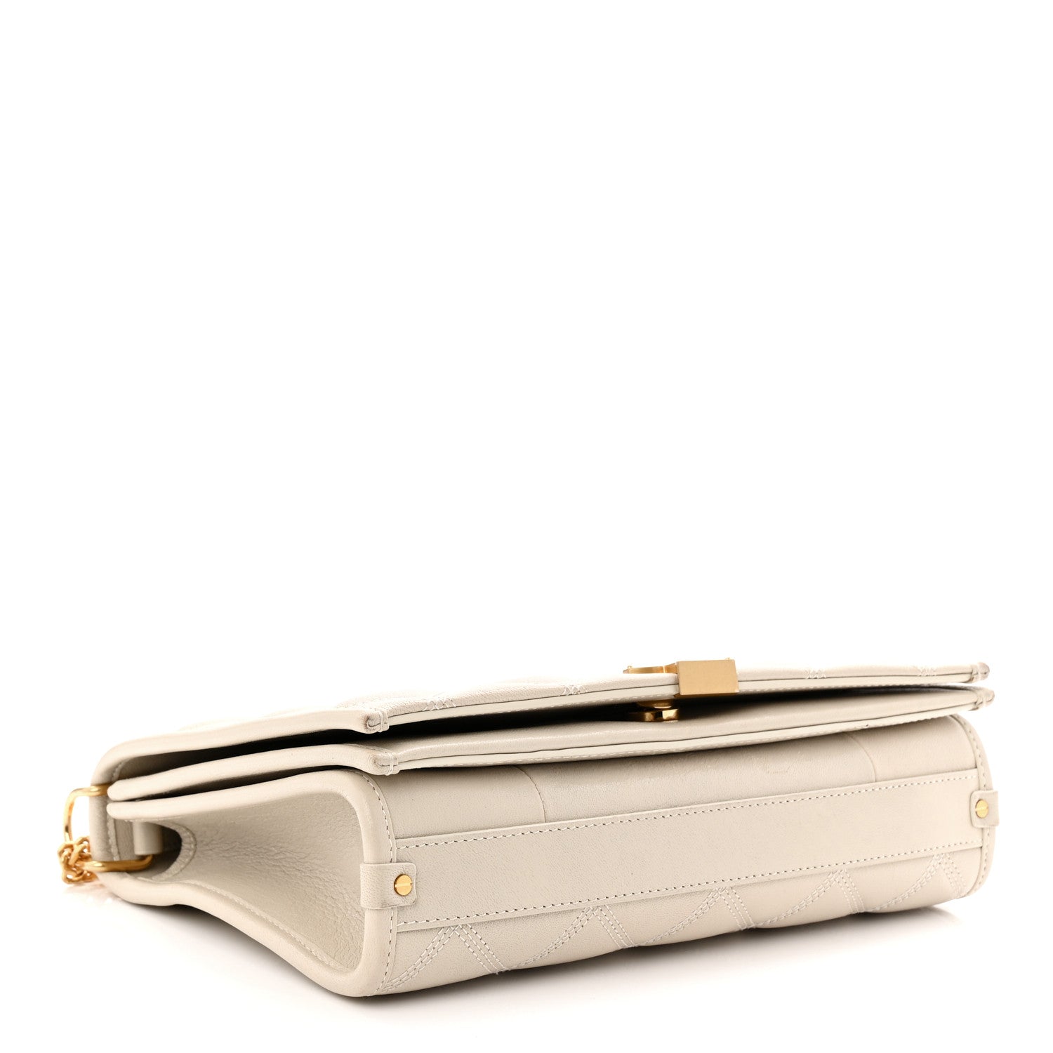 Saint Laurent Cream Quilted Bag