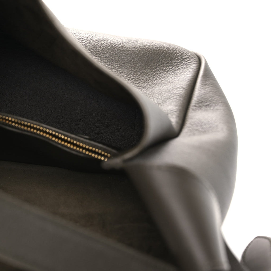Saint Laurent Black Leather Hobo