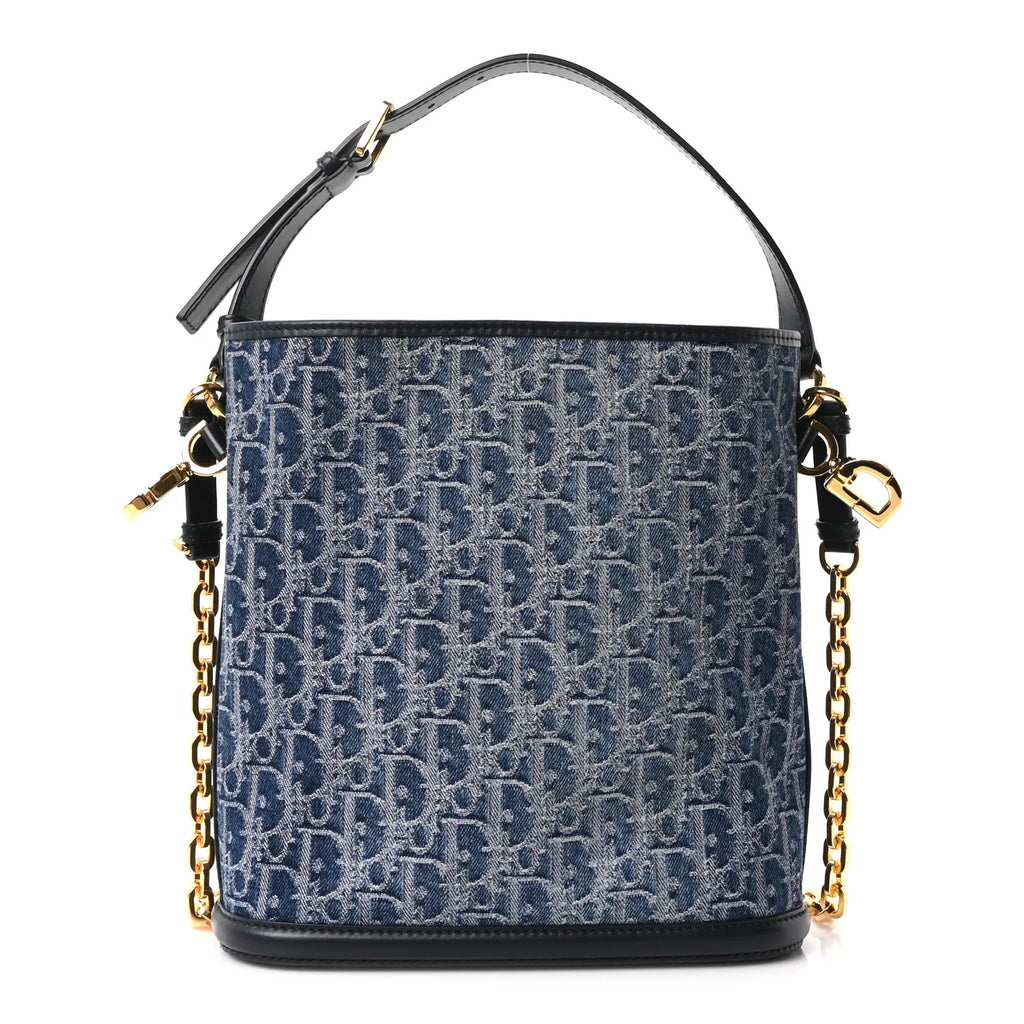 Dior Blue Oblique Bucket Bag