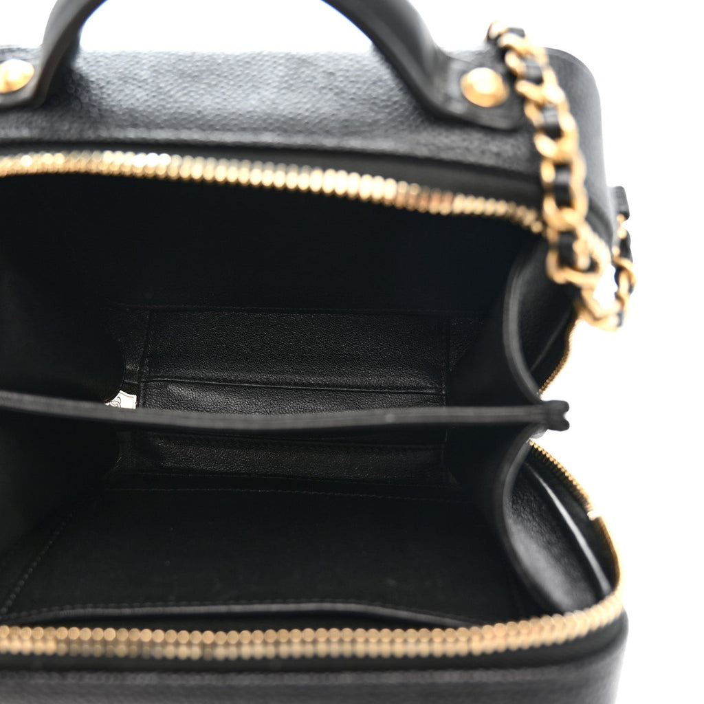 Chanel Black Caviar Filigree Vanity