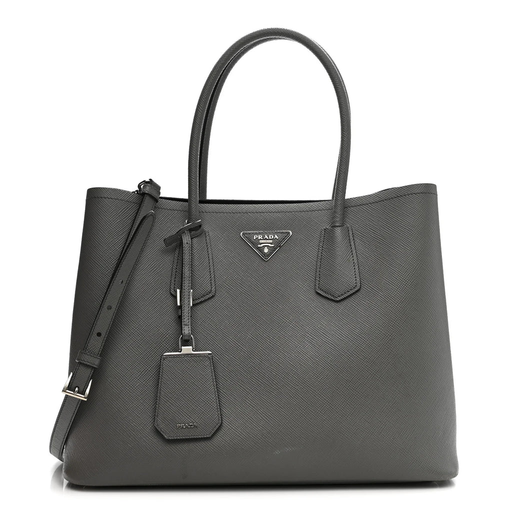 Prada Grey Saffiano Leather Tote
