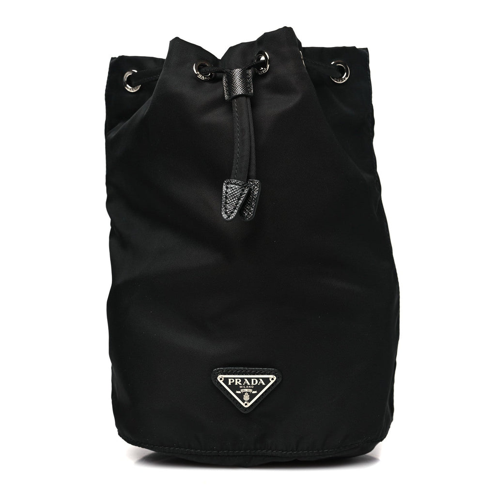 Prada Black Nylon Drawstring Pouch