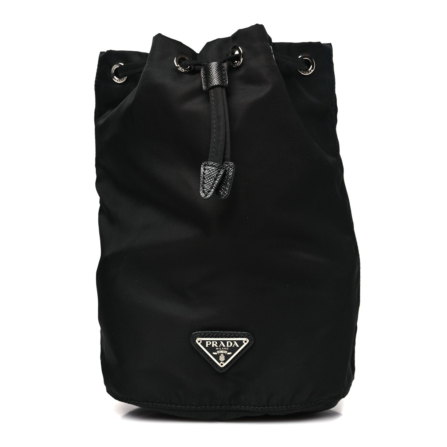 Prada Black Nylon Drawstring Pouch