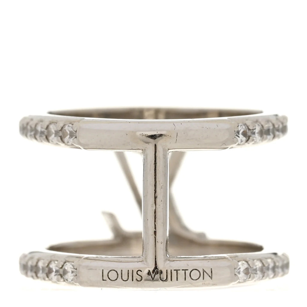 Louis Vuitton Silver Crystal Ring