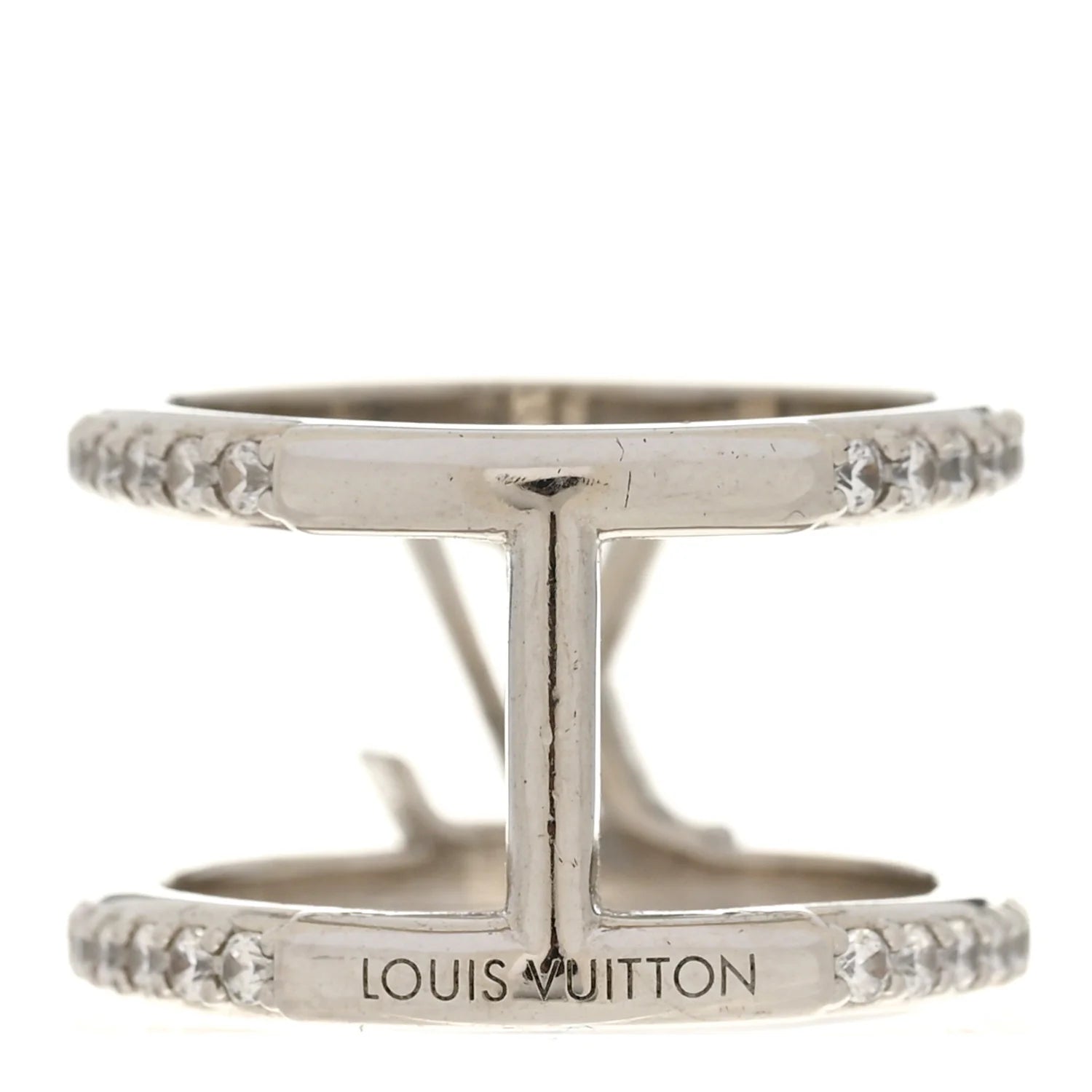 Louis Vuitton Silver Crystal Ring