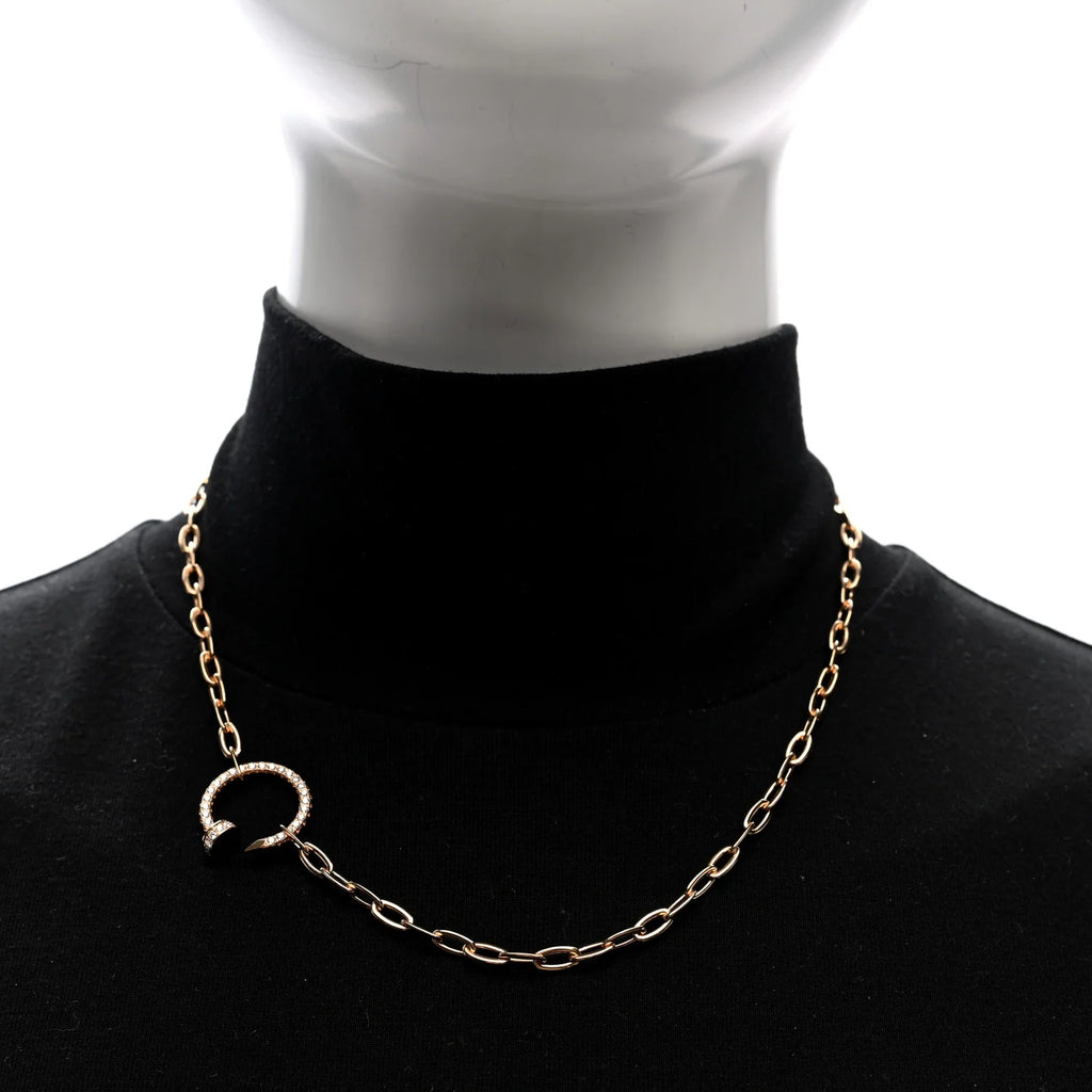 Cartier Gold Diamond Clou Necklace
