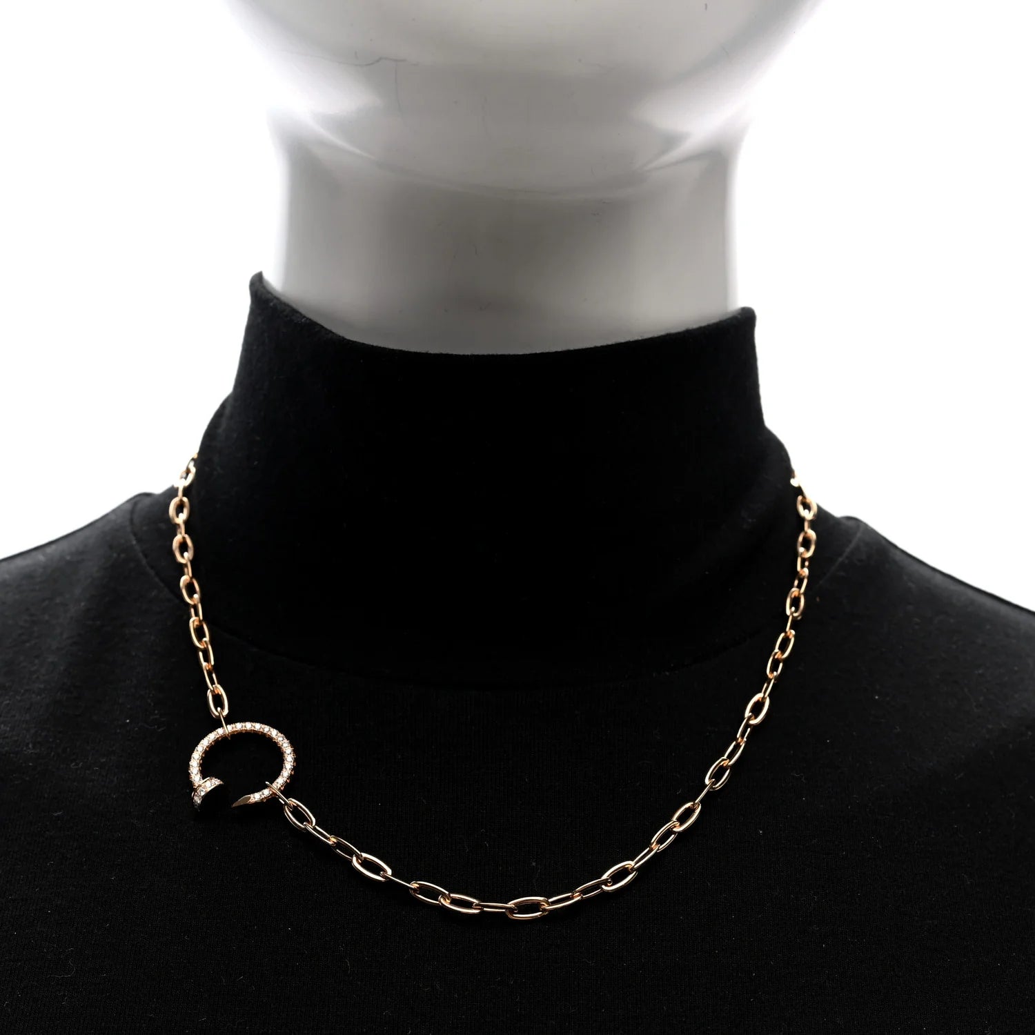 Cartier Gold Diamond Clou Necklace