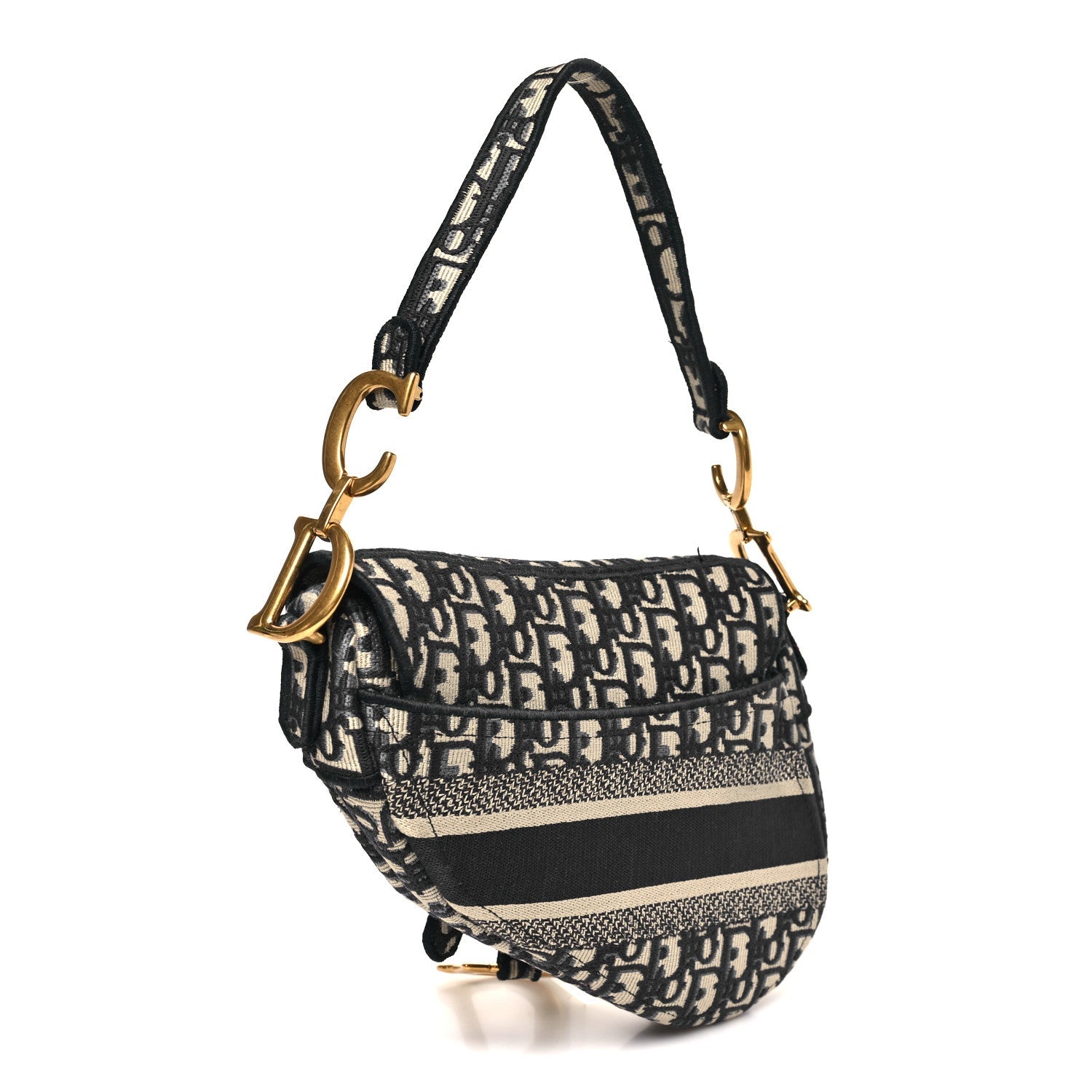 Dior Blue Oblique Canvas Saddle