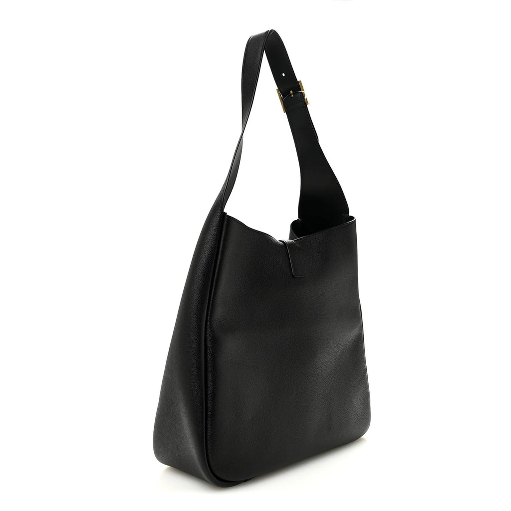 Saint Laurent Black Grained Hobo