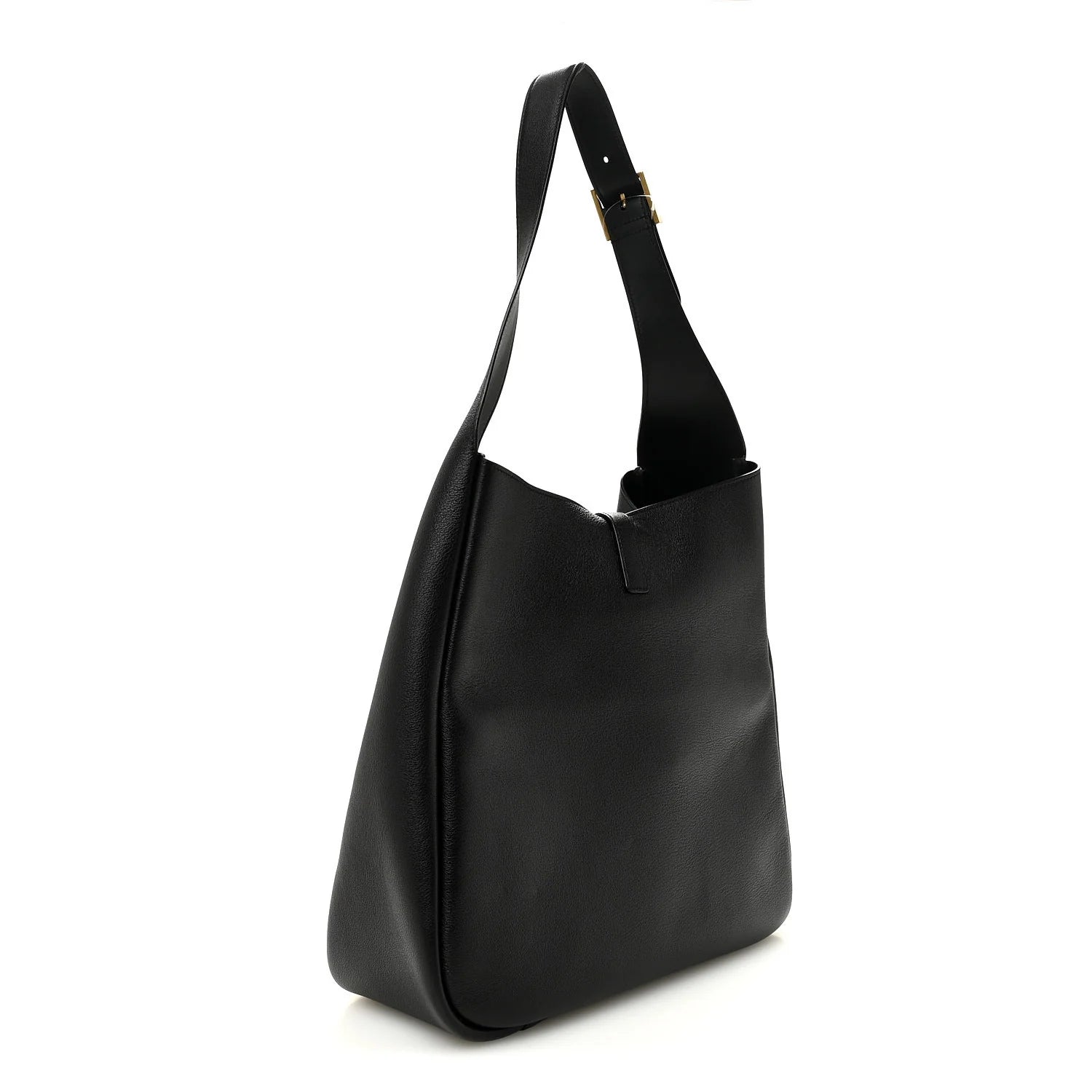 Saint Laurent Black Grained Hobo
