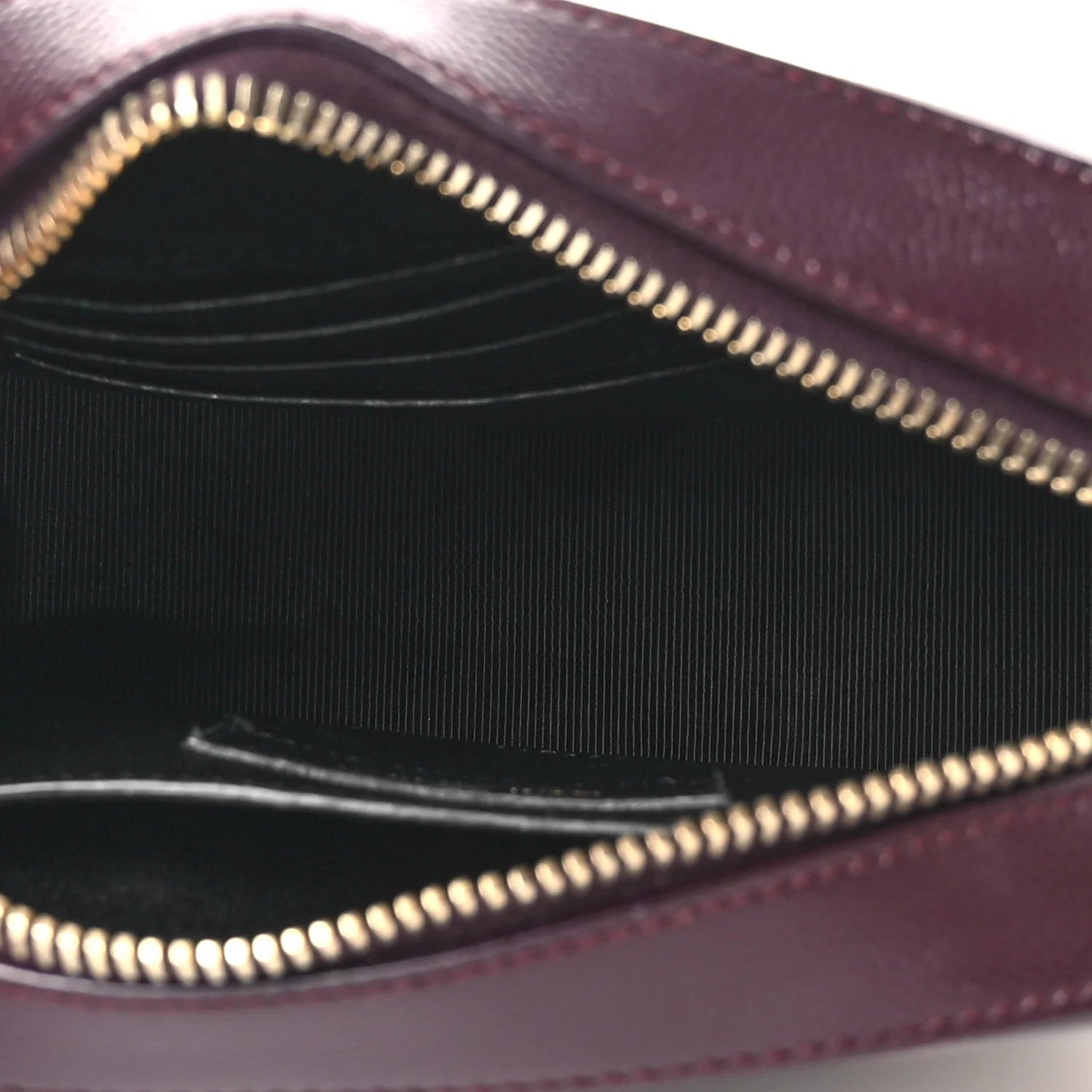 Saint Laurent Burgundy Grained Bag