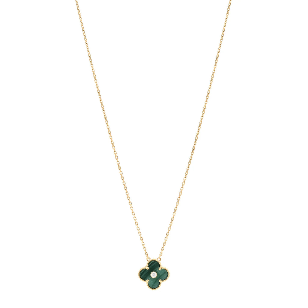 Van Cleef Arpels Malachite Diamond Necklace