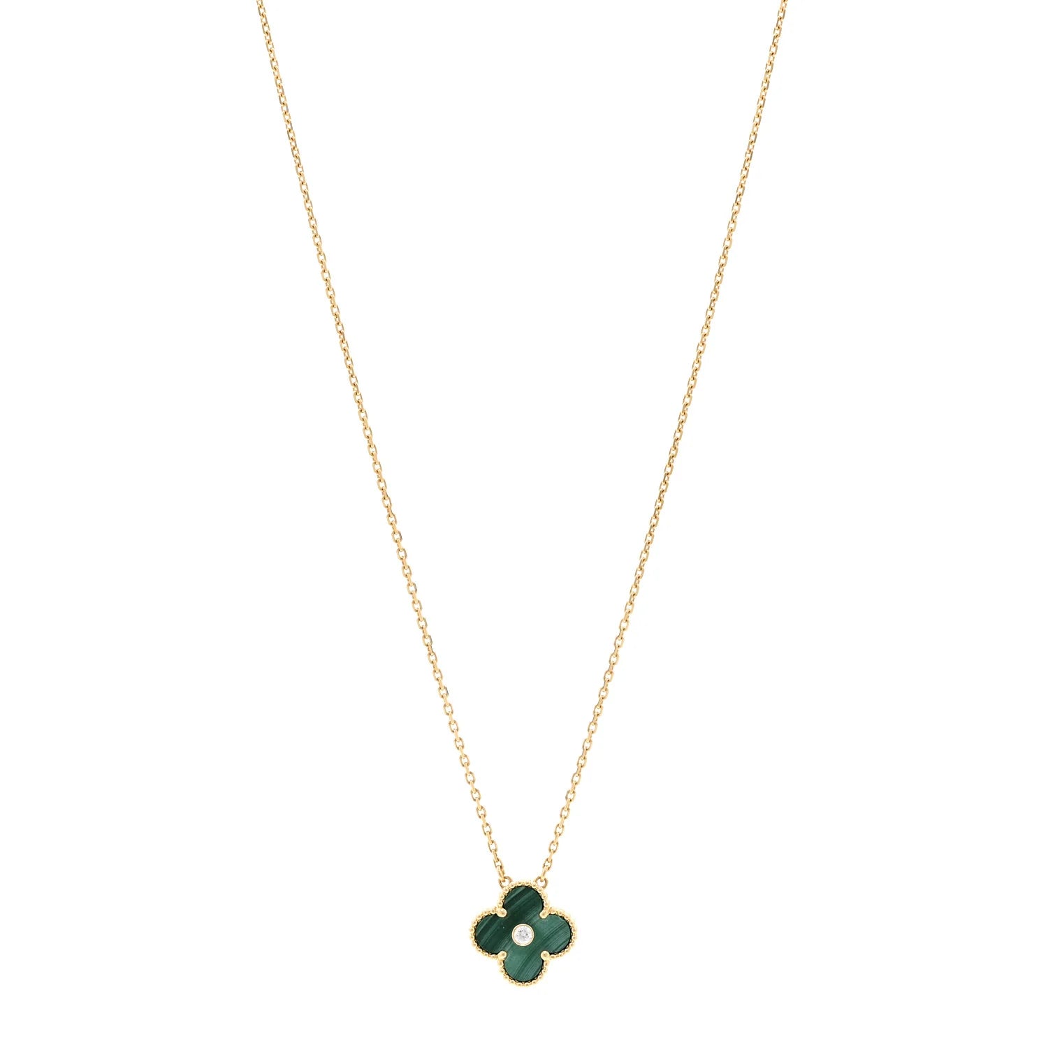Van Cleef Arpels Malachite Diamond Necklace