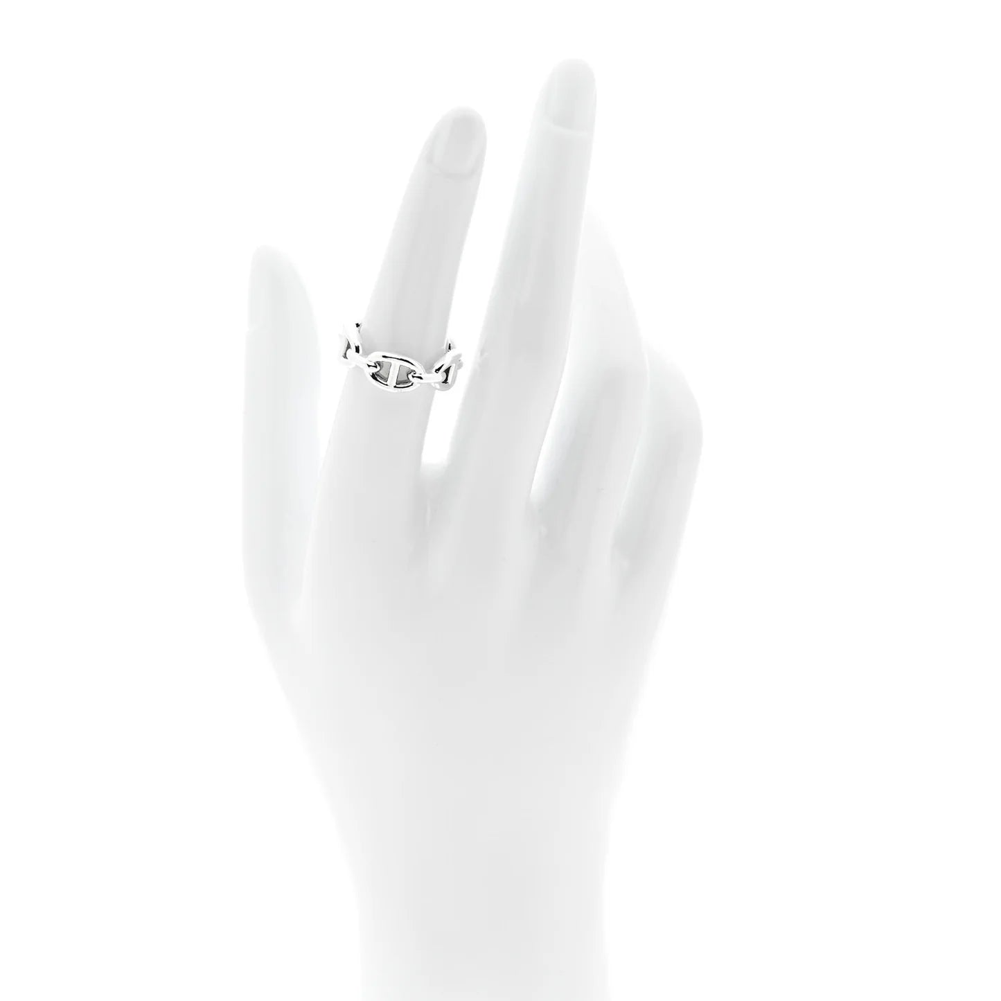 Hermes Silver Chaine d'Ancre Ring